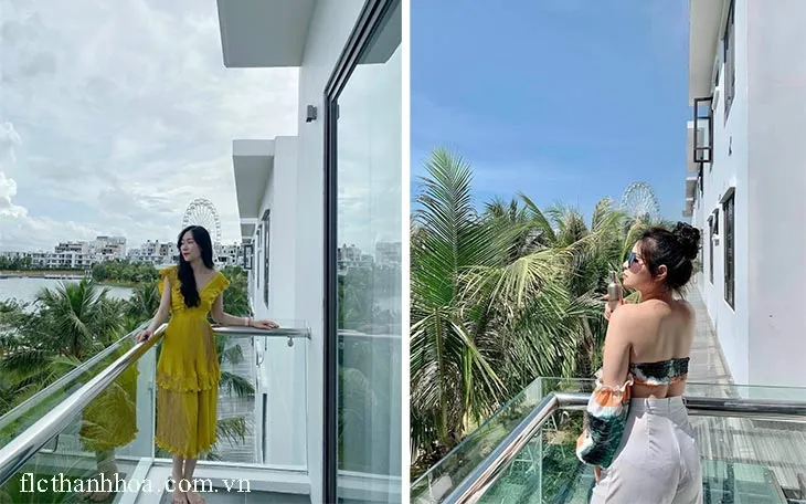 thỏa sức tạo dáng trên ban công
