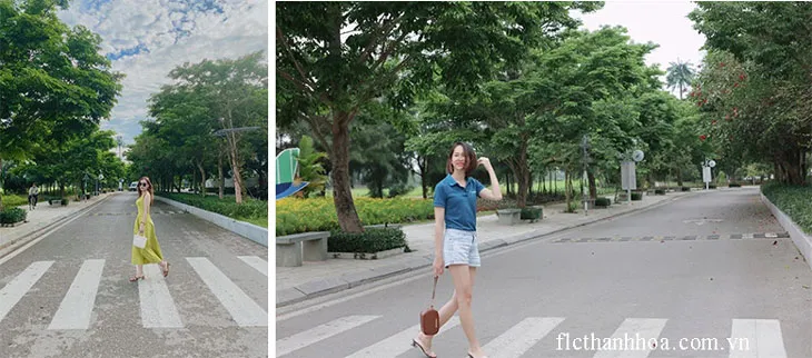 đường hồ xuân hương ngập tràn sắc xanh