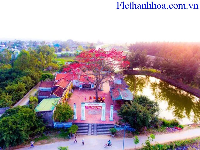 cảnh quan đền cá lập từ trên cao