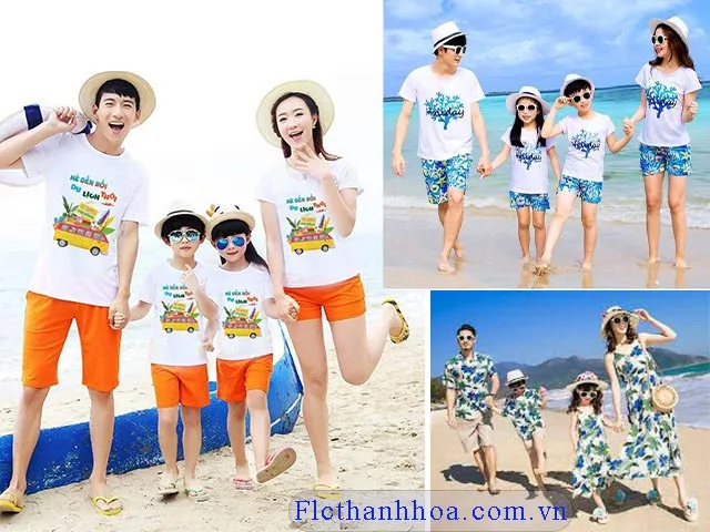 đồng phục đi biển cho gia đình