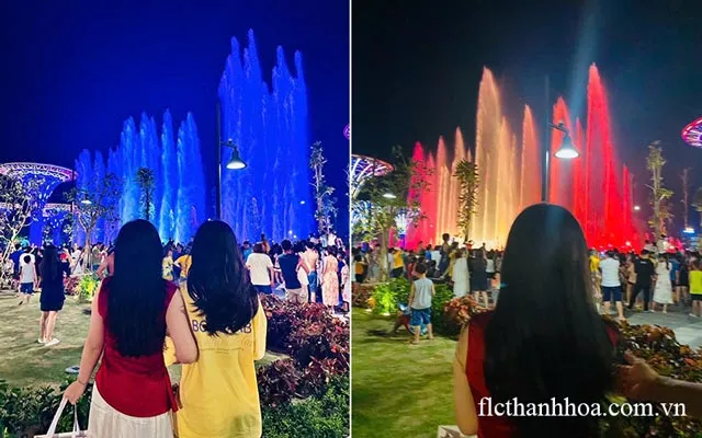 Nhạc nước sầm sơn rất được du khách yêu thích