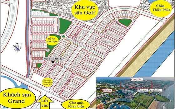 vị trí villa ngọc trai nt122 flc sầm sơn
